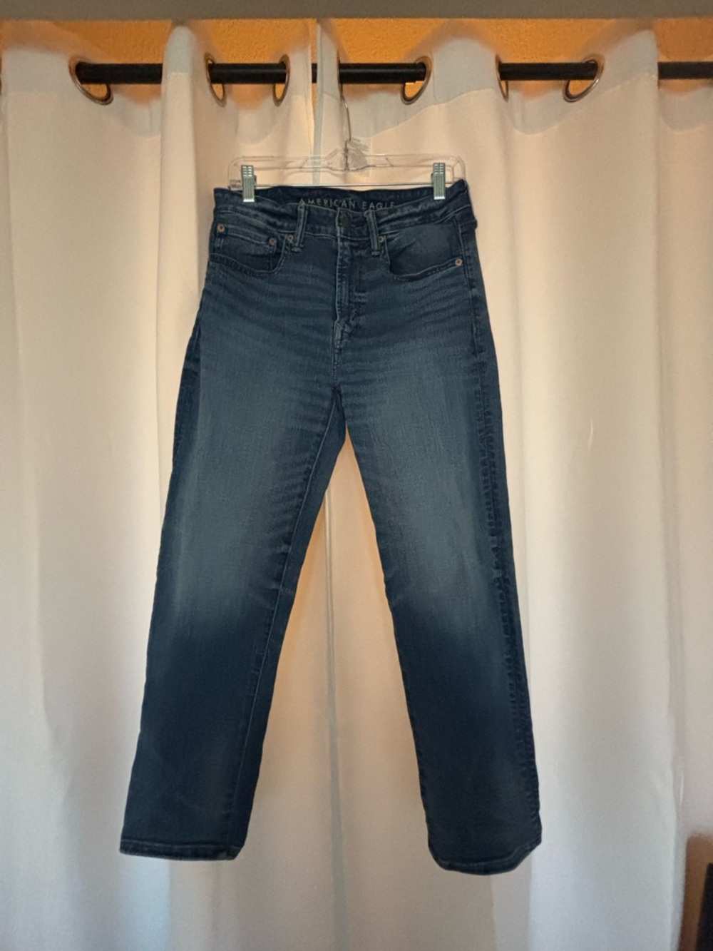 American Eagle Outfitters Men's Straight Jeans - Dark Blue Wash